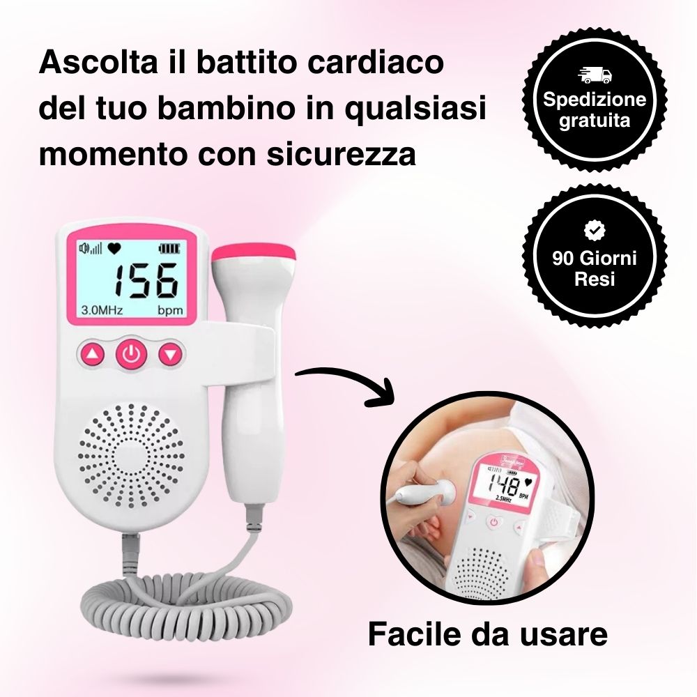 Cardiofrequenzimetro Fetale Doppler per Gravidanza